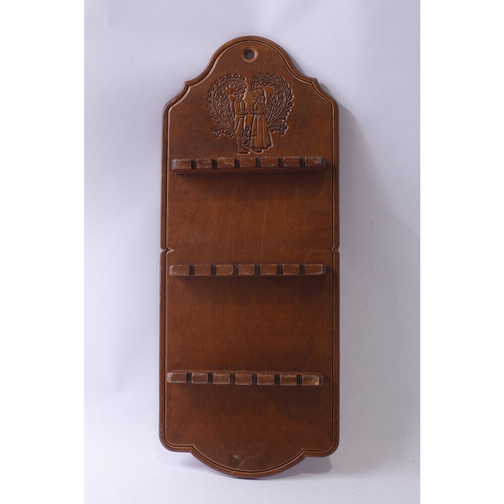 Wooden, Spoon Holder, Spoon Rack, Hand Carved Love Couple, Kitchen, Wall